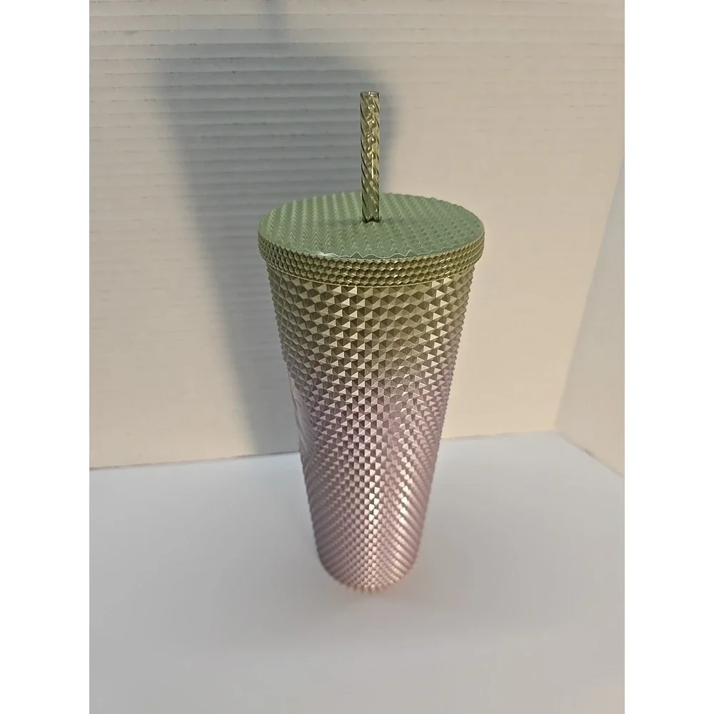 Starbucks Fall 2024 Green & Purple Studded Gradient Cold Cup Tumbler, Venti 24oz
